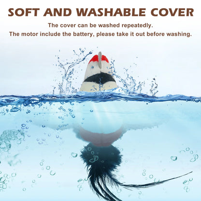 Cat Toys for Indoor Cats Interactive Flapping Chirping Bird Kitten Toy Touch Activated Rechargeable Automatic with Catnip